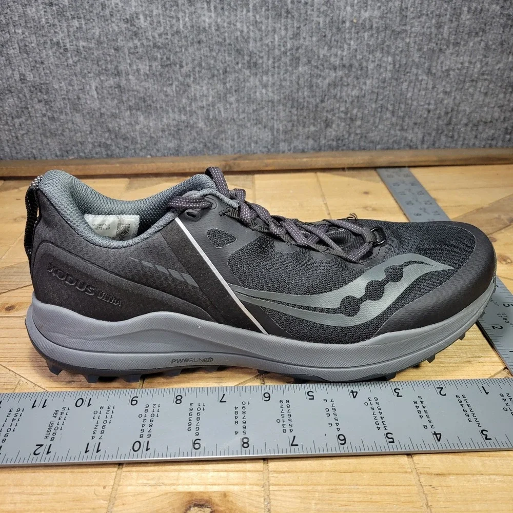 Saucony Xodus Ultra Women's 11.5 Black Charcoal Trail Running Hiking Shoes Hike
